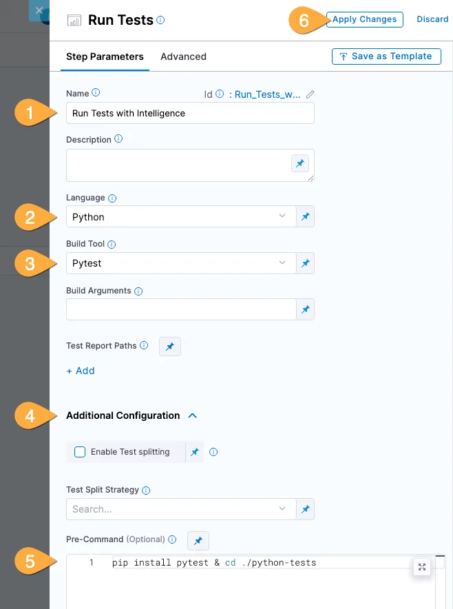 configure tests