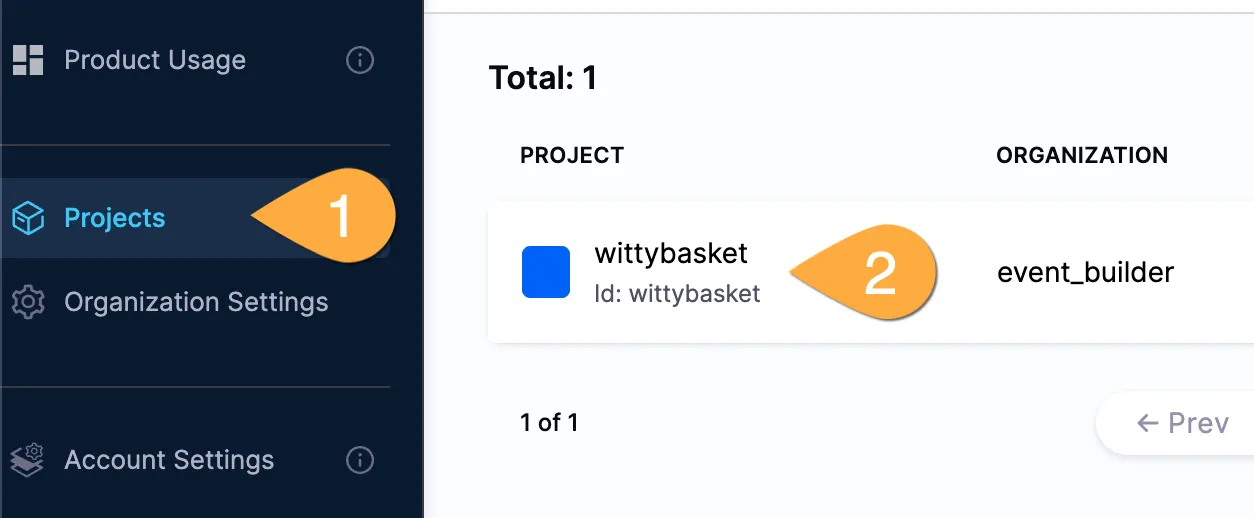 project select